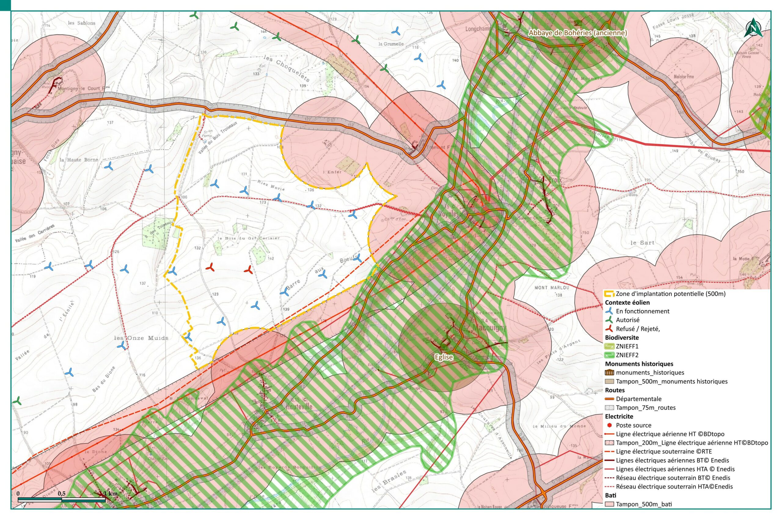 carte des contraintes